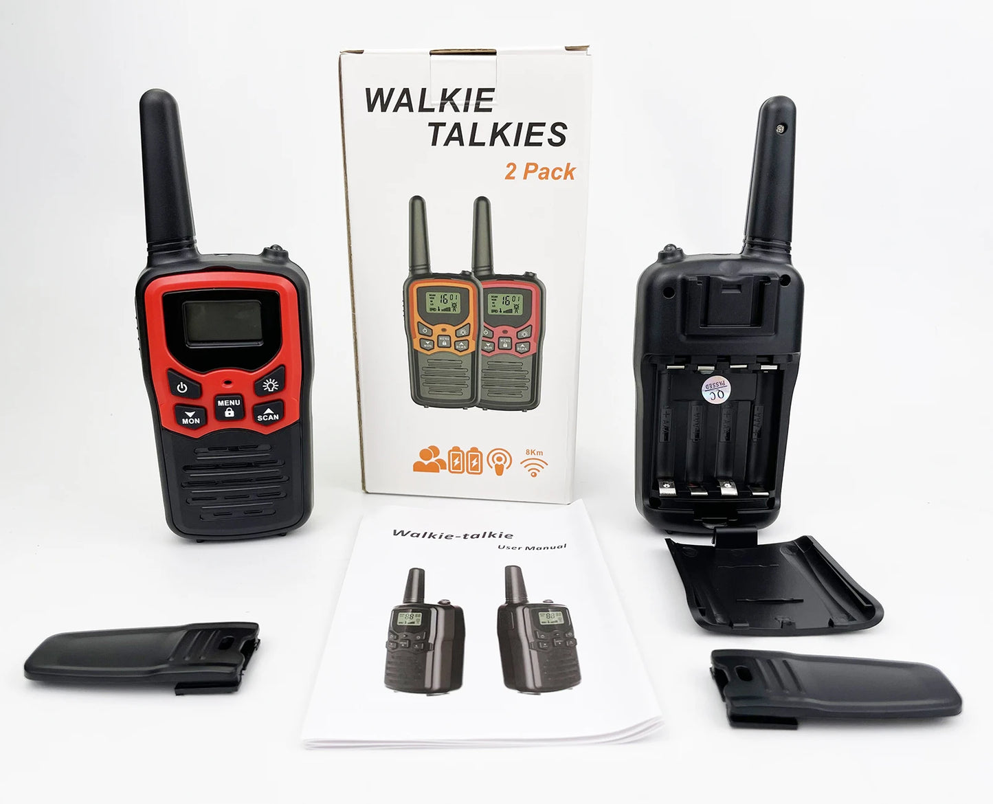 Walkie Talkie for Adults or Kids Toy, PMR446 Long Range Two Way Radio with VOX 8CH Flash Light for Hiking Children Camping