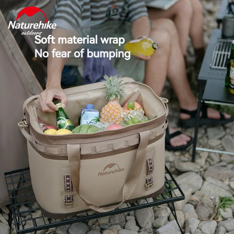 Naturehike Camping Cooler Bag Thermal Food Drink Ice Chest Freezer Portable Picnic Refrigerator for Car Beach Fishing 25L