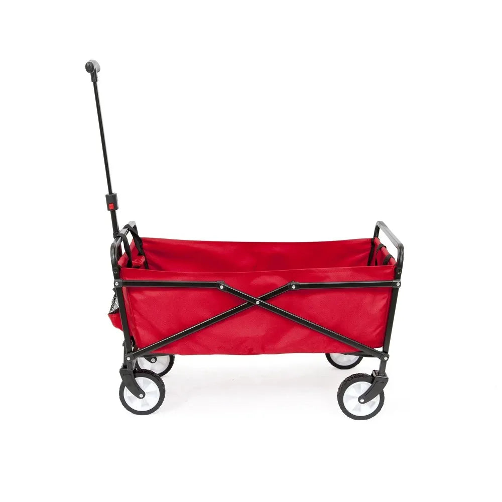 2024 New Compact Outdoor Folding Utility Wagon, RED