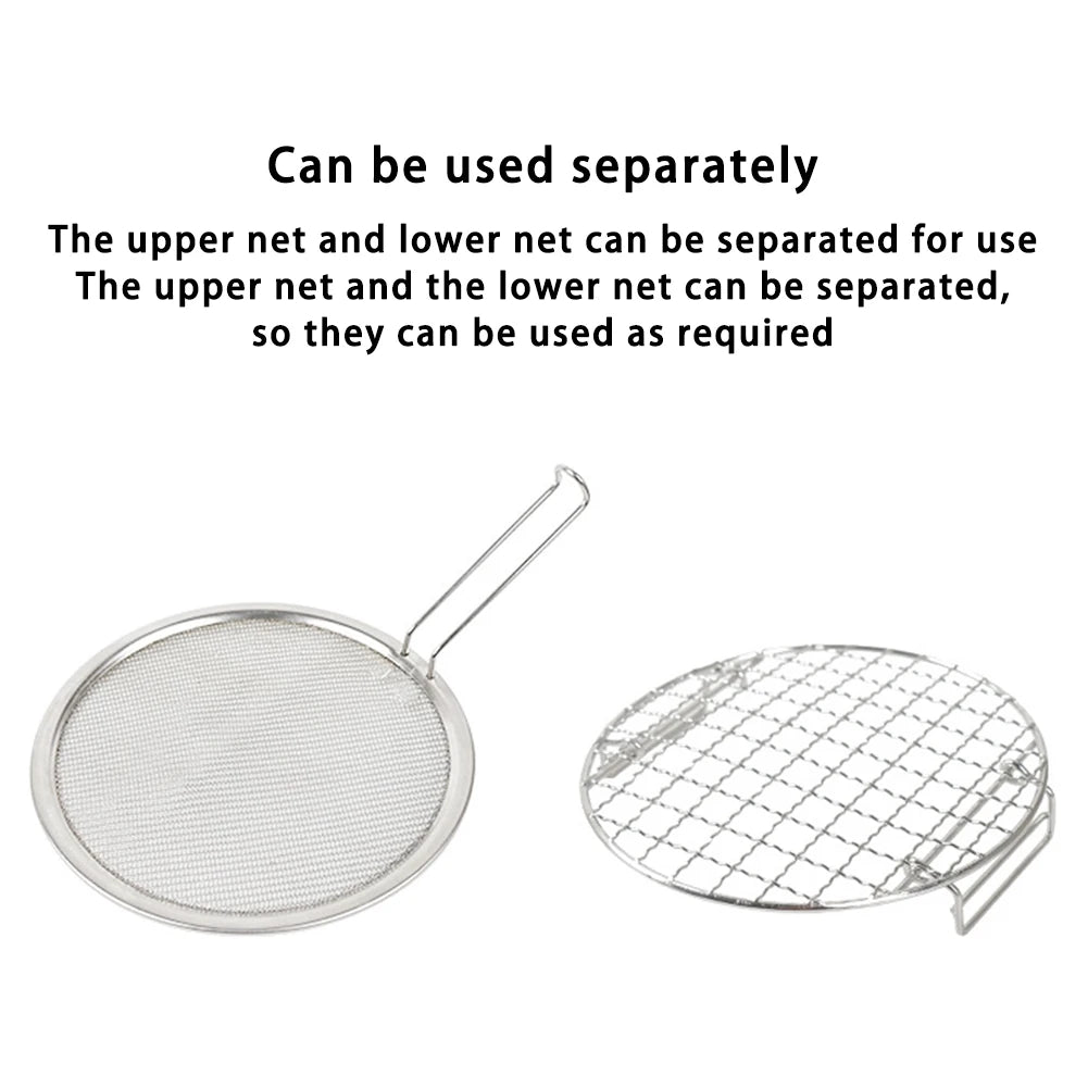 Outdoor Mini Roaster Foldable Portable Multifunctional Stainless Steel Bbq Mesh Rack Camping Cookware For Outdoor Camping Picnic
