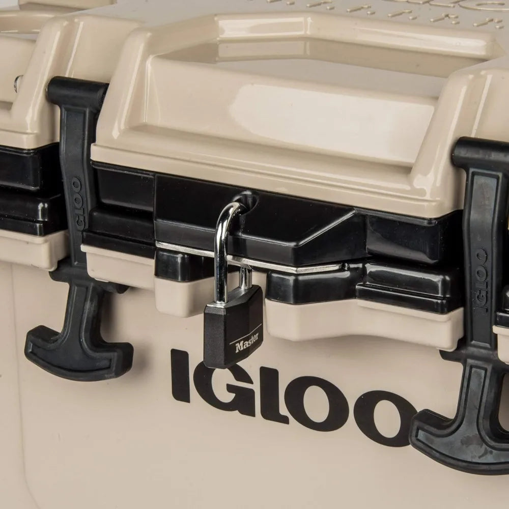 Color Plastic Lightweight 24 Qt IMX Lockable Insulated Ice Chest Injection Molded Cooler Glaciere Camping Cooler