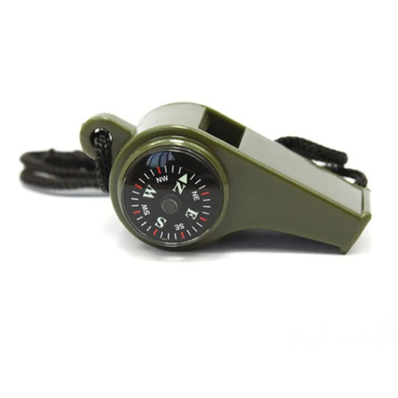 Outdoor Emergency Equipment Camping Multifunctional Compass 3 in 1 Thermometer Survival Whistle Hiking Hunting Training Gear