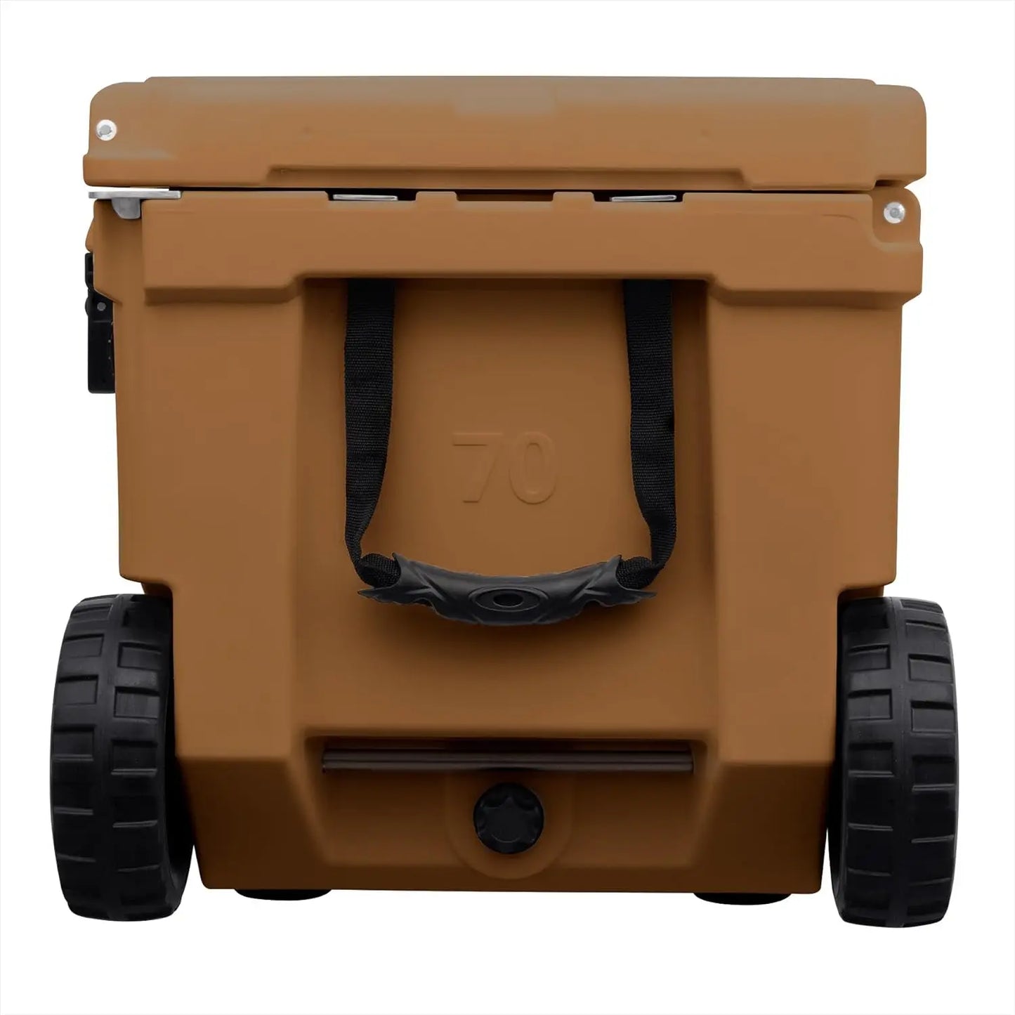 70qt Wheeled Ice Chest - Heavy Duty, High Performance -Molded Commercial Grade Insulated Rolling Cooler (White)