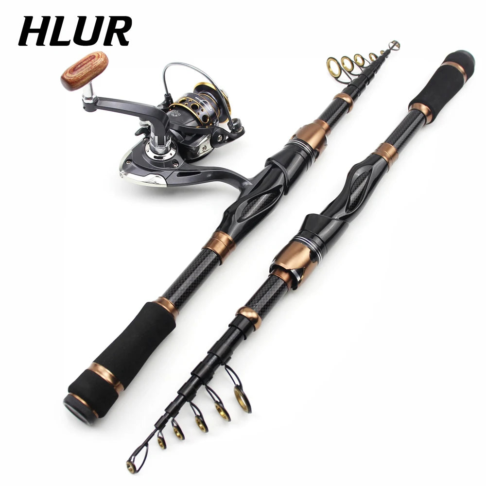 HLUR Carbon Fiber Spinning Rod Telescopic Fishing Rod 1.5/1.8/2.1M Cas – Wagon Vibes