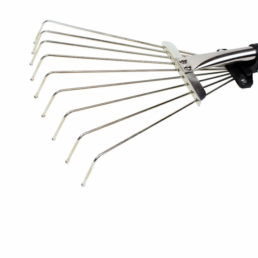 Grabber Lawn Mower Leaf Rake Tool Garden Handle Metal Rakes Leaves Yard Baby Travel