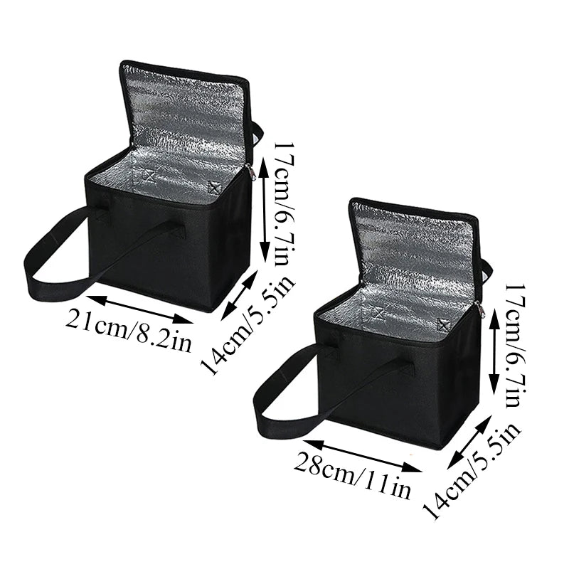 Thermal Insulated Lunch Bag Portable Folding Food Box Drink Cooler Case Outdoor Camping Picnic Tableware Foil Food Carrier