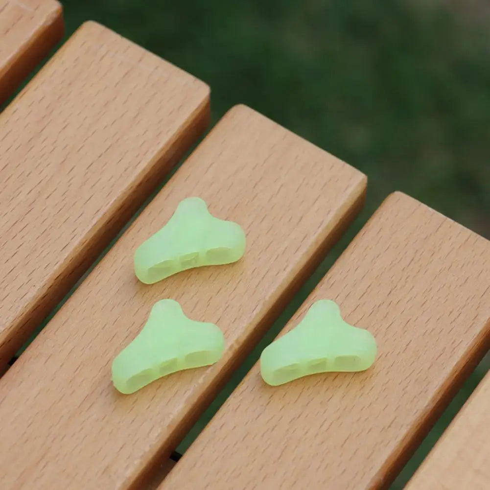Nighttime Camping Gear Outdoor Camping Tent Accessories 10pcs Wind Rope Buckles Glow Dark Plastic Triangle Buckles for Safety