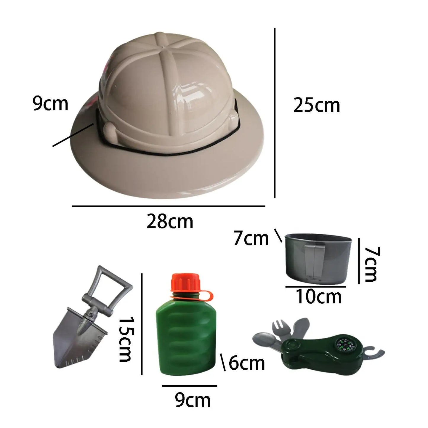 Explorer Hat Costume Headwear Kid Explorer Kits Camping Color Camping Hat Role Play Toys for Boys Girls Birthday