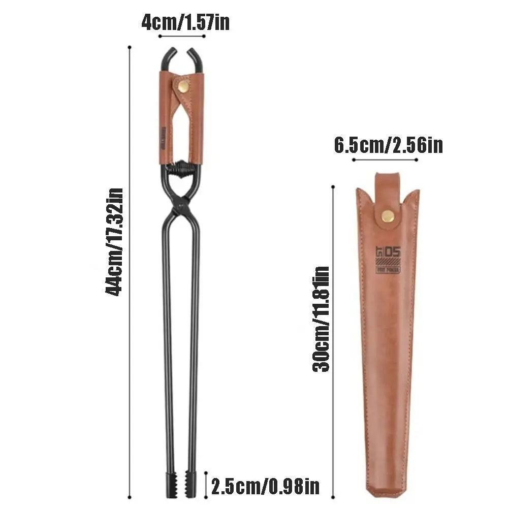 Portable Outdoor Charcoal Clamp Heavy-Duty Thickened BBQ Firewood Clip Anti-scald Durable Carbon Steel Carbon Clip Picnic