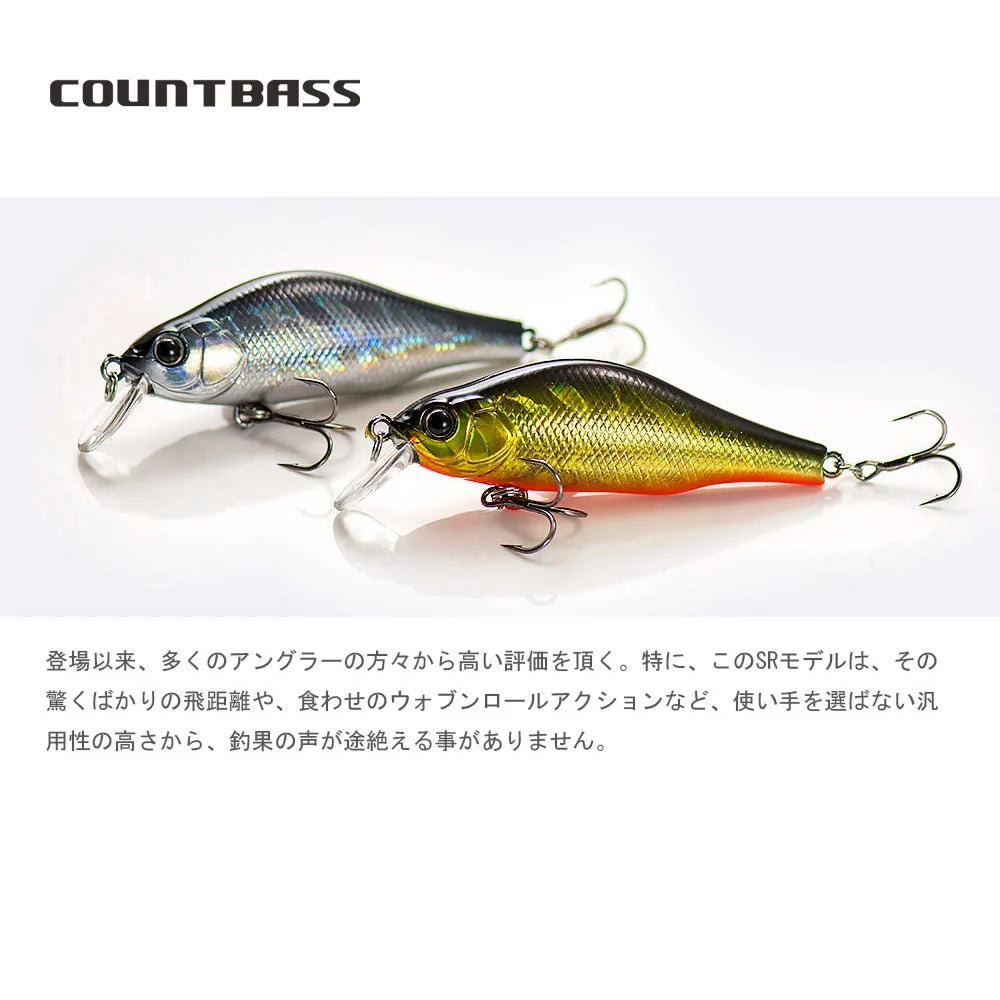 70mm 8.5g Countbass Magnet Assist Weight Minnow Hard Bait, Angler's Lure Crank Shad Wobbler for Fishing