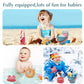 Baby Beach Game Toy Children Sandbox Toys Silicone Soft Sand Beach Set Kit Toys for Beach Play Sand Water Play Cart