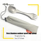 TiTo Titanium Spork Outdoor Camping Fork Knife Combo Hiking  Picnic Survival Tableware
