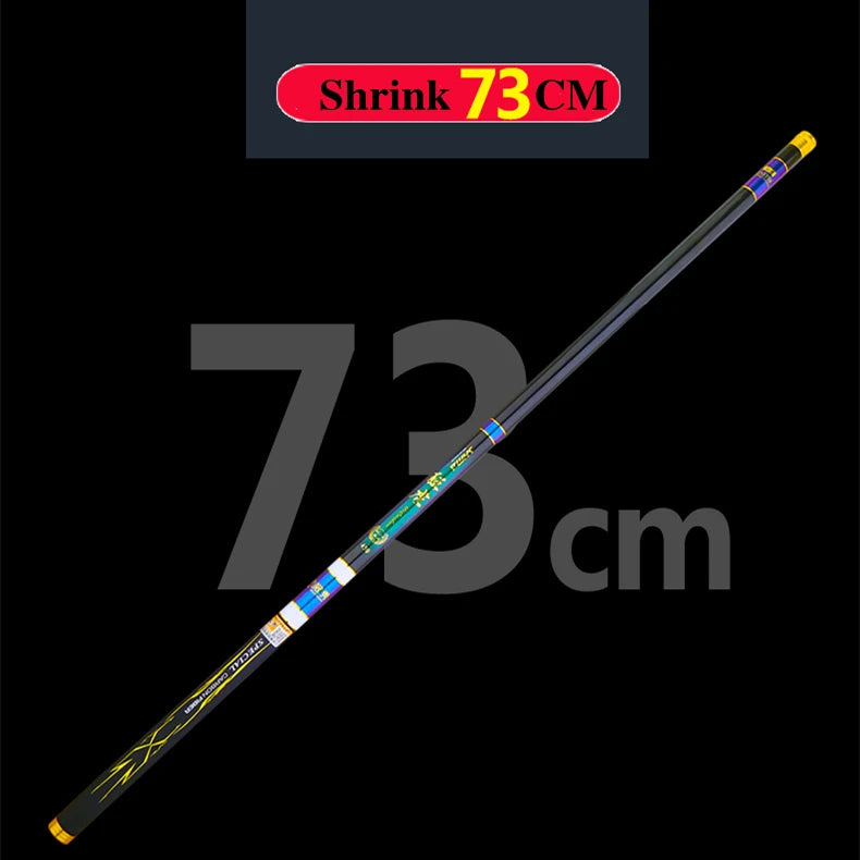New High Quality High Carbon Fiber Telescopic Power Hand Pole Fishing Rod 3.6M/3.9M/4.5M/5.4M/5.7M/6.3M/7.2M/8M/9M Stream Rod