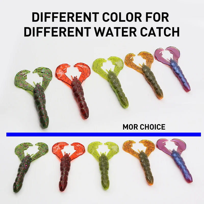 KESFISHING Soft Isca Artificial Bait Agent Rage Tail Craw 4 inch Crawfish Add Salt Pesca Bass Fishing Lure Tackle Salts