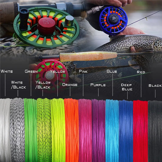 Maximumcatch Backing Fly Line 100/300Yards 20/30LB Multi Color Backing Line Braided Fly Fishing Line