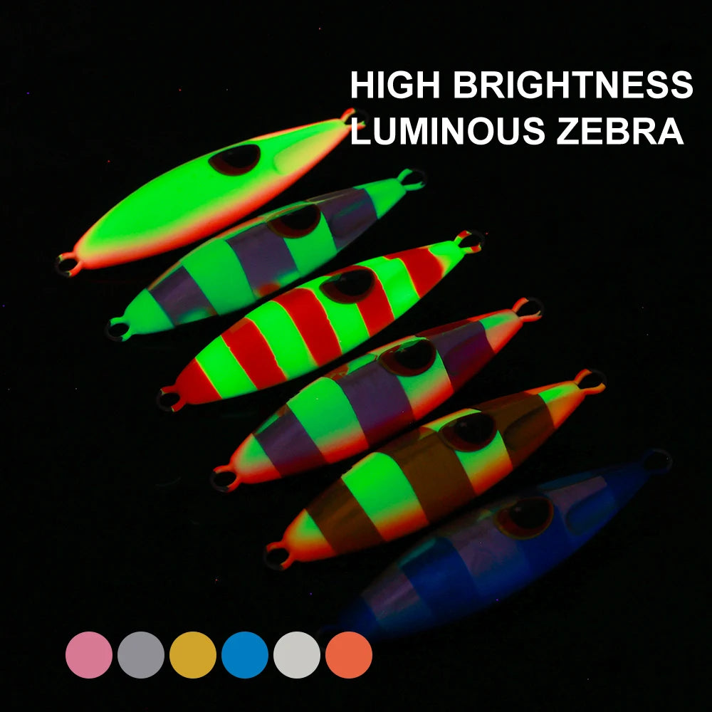 JIGGING PRO 30g 40g 60g 80g Slow Bee Jigging Lure Slow Fall Metal Jig Saltwater Fishing Lure Shore Jigging Bait