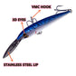 SWOLFY 1Pcs 130mm/32.5g 185mm/60g Trolling Tuna Fishing Lures Big Sinking Sea Lures Minnow Lures Fishing Bait VMC  Hooks