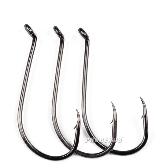 10pcs Circle Fishing Hook Carp Fishhook Barbed Fish Hook High Carbon Steel Fishing Hook fishing accessories Sea Hook 8299