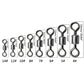 50-100pcs/box Fishing Swivel 4/0#-14# Sizes Solid Connector Ball Bearing Snap Fishing Swivels Rolling Stainless Steel Beads