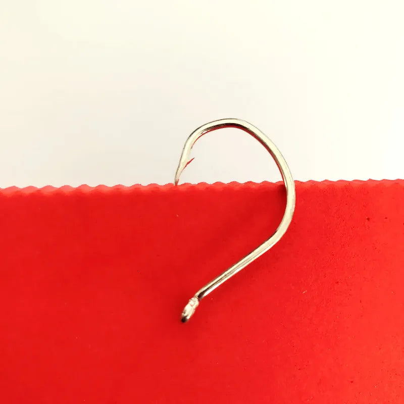 Fishhooks 200 Pcs/lot Seawater Bright Tin Plating Fish Barbed Hook Offshore Angling Perch Carp Fishing Tackles Jig Head Pesca
