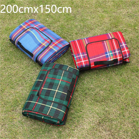 Vilead Folding Waterproof Picnic Mat Lightweight Cushion with Moisture-proof Plaided Pattern Sleep Camping Outdoors Accessories