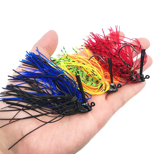 1Pcs Jig Hook Fishing Lure Chatter Baits Spinner Bait Weedless Buzzbait Silicone Skirt Wobbler for Bass Pike Walleye Trout