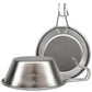 Campingmoon Tableware Portable Thickened Camping Stainless Steel Bowl Camping Picnic Multi-Function Bowl Outdoor Tableware 310Ml