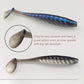 ESFISHING Soft Fishing Lure Ripple 100mm 4.7g 6pcs Wobbler for Pike Bass Isca Silicone Artificial Baits Pesca Fishing Tackle