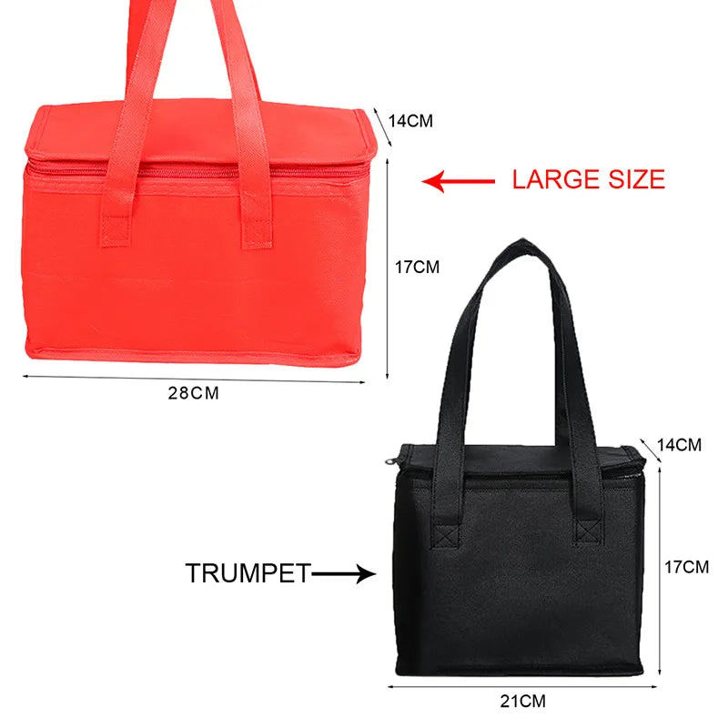 Portable Thermal Insulated Cooler Bags Large Outdoor Camping Lunch Bento Box Trips BBQ Meal Drink Zip Pack Picnic Supplies