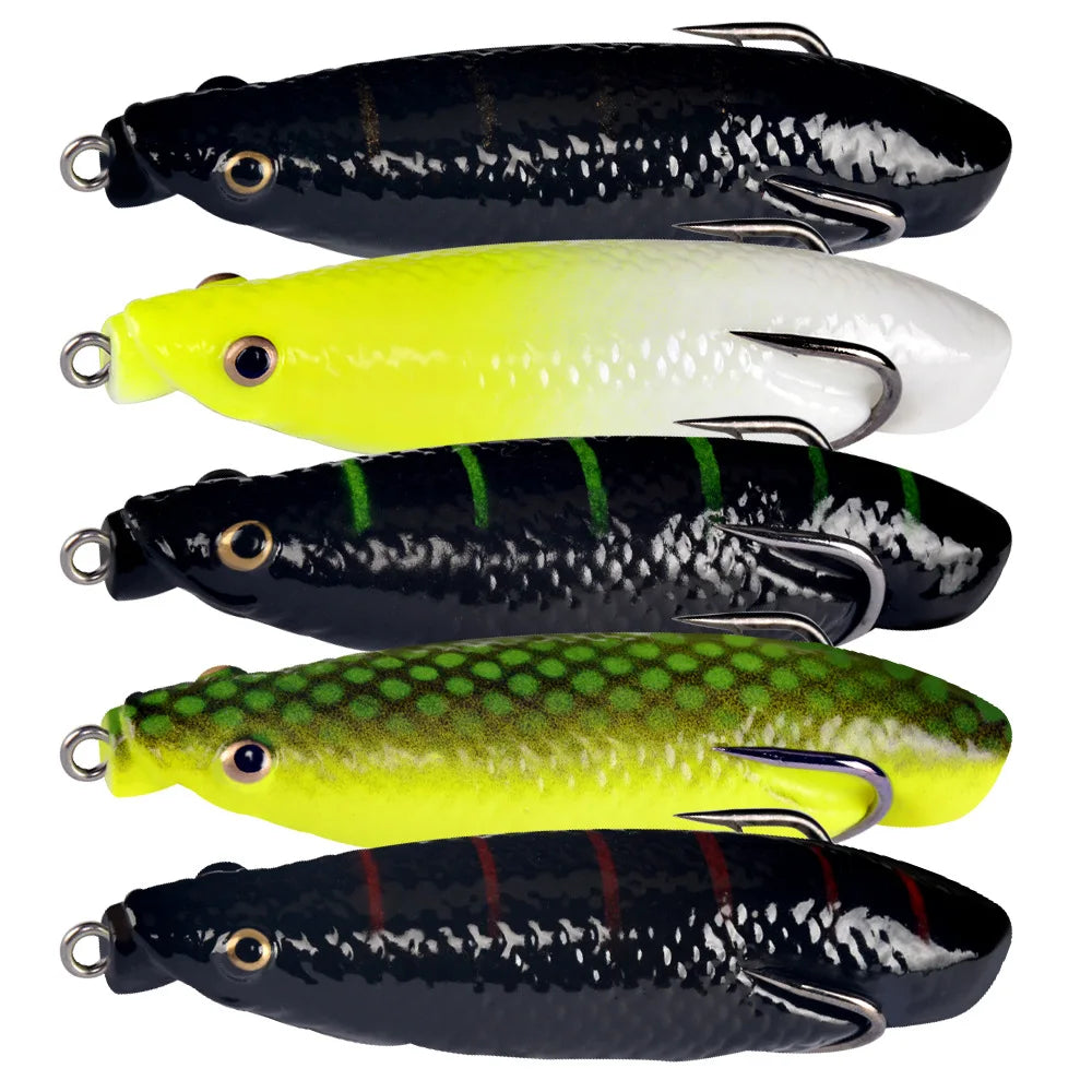 Popper Frog 14.5g 8.5cm Frog Lures Soft Baits For Snakehead Bass Lures Frog Fishing Floating Topwater