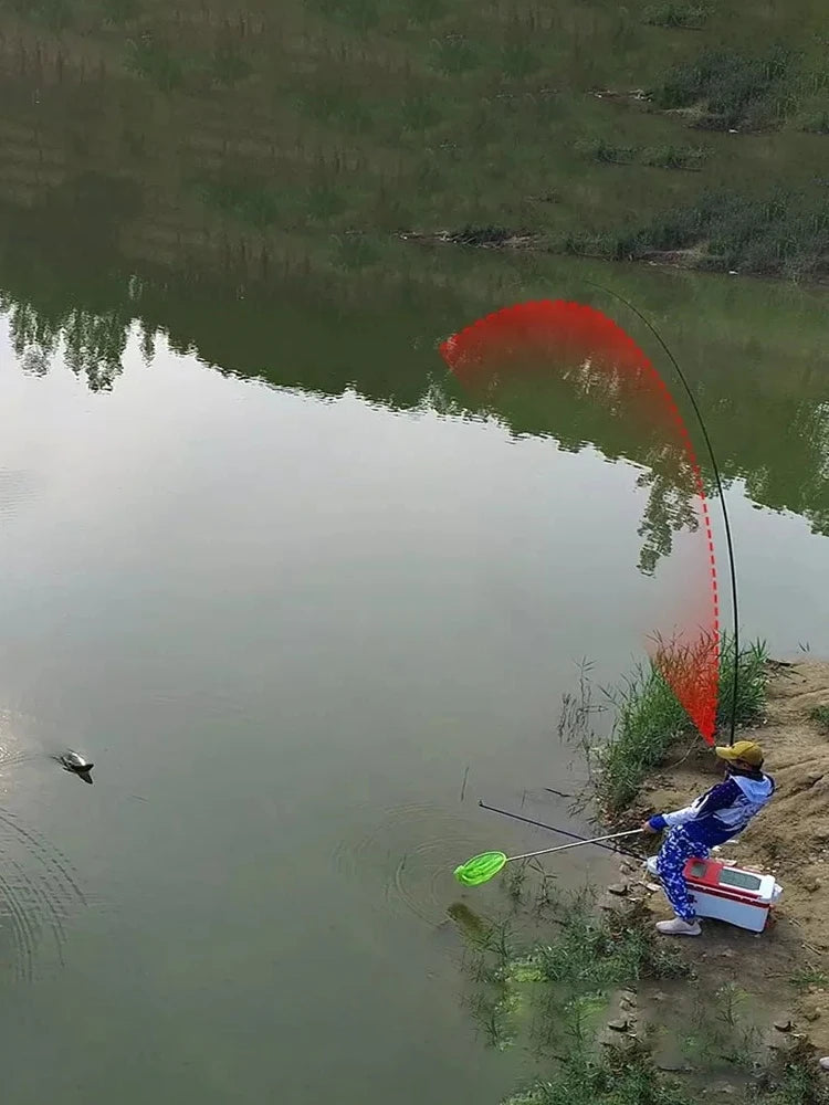 Super Light Hard  High Carbon Fiber Telescopic Hand Pole Fishing Rod3.6M4.5M5.4M6.3M7.2M8M9M10M Freshwater Send spare tip