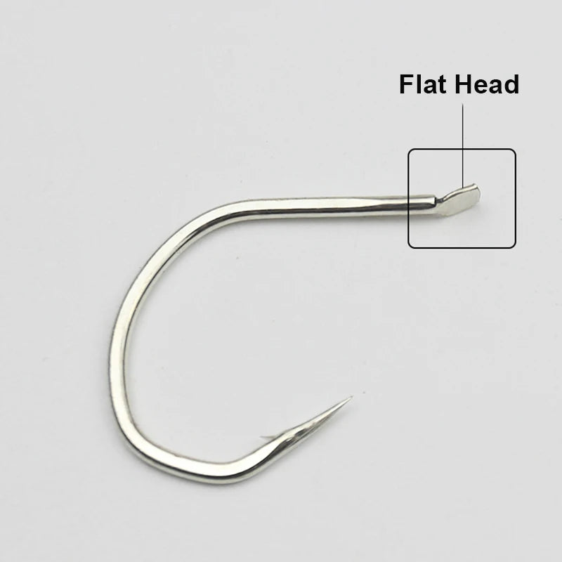 Fishhooks 200 Pcs/lot Seawater Bright Tin Plating Fish Barbed Hook Offshore Angling Perch Carp Fishing Tackles Jig Head Pesca
