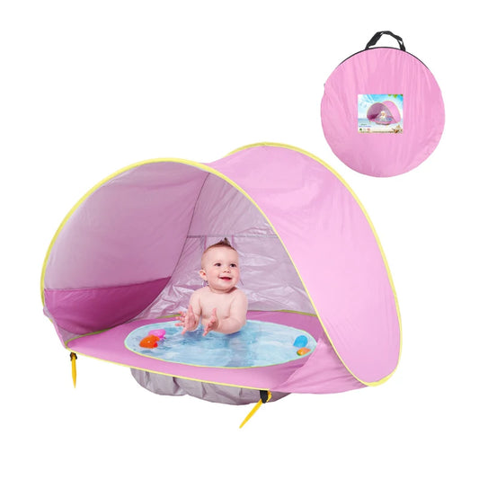 Baby Beach Tent Children Waterproof Pop Up Sun Awning Tent UV-Protecting Sunshelter With Pool Kid Outdoor Camping Sunshade Beach