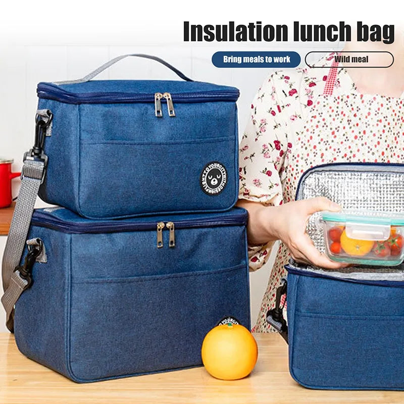 Portable Cooler Bag for Food Thermal Drink Carrier Lunch Box Folding Insulation Picnic Ice Pack Insulated Delivery S/m/l