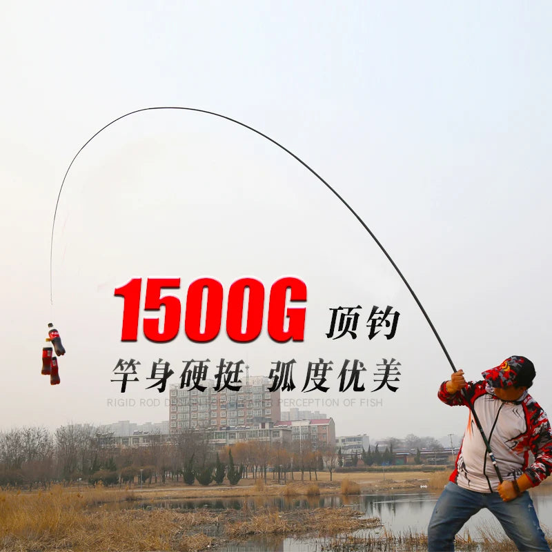 New High Quality High Carbon Fiber Telescopic Power Hand Pole Fishing Rod 3.6M/3.9M/4.5M/5.4M/5.7M/6.3M/7.2M/8M/9M Stream Rod
