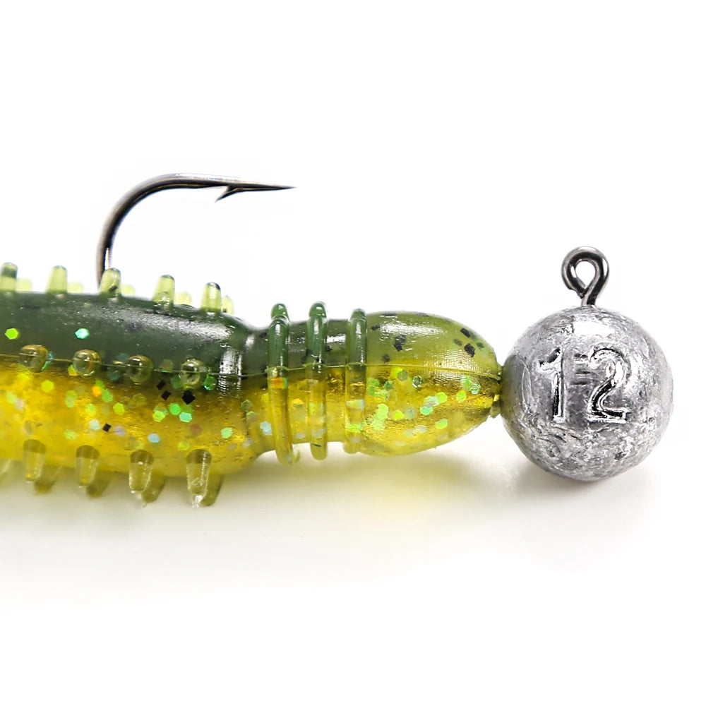 B&U NED head jigs hook 2g-14g All size Round Ball Jig Head Hook Weedless Long Shank Secondary hooks For Soft Worm Fishing