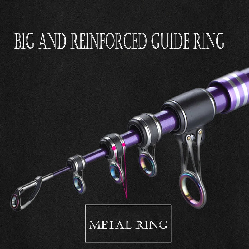 Super reinforced long-distance hunting spinning fishing rod 2.7-4.5m carbon telescopic casting pole carp rod sea fishing