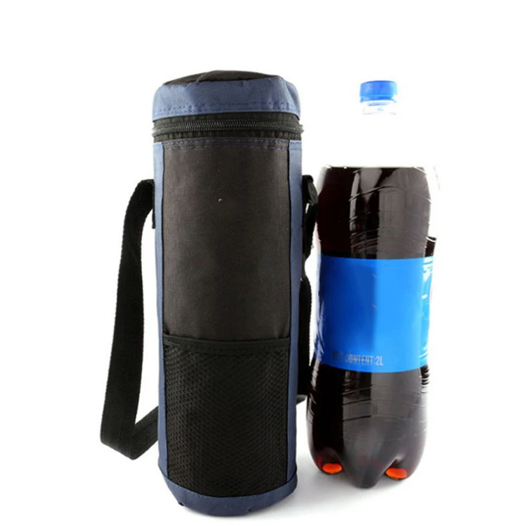 2L Waterproof Water Bottle Cooler Carry Bag Insulated Oxford for Outdoor Camping Hiking Picnic Water Drink Bottle Lunch Pouch