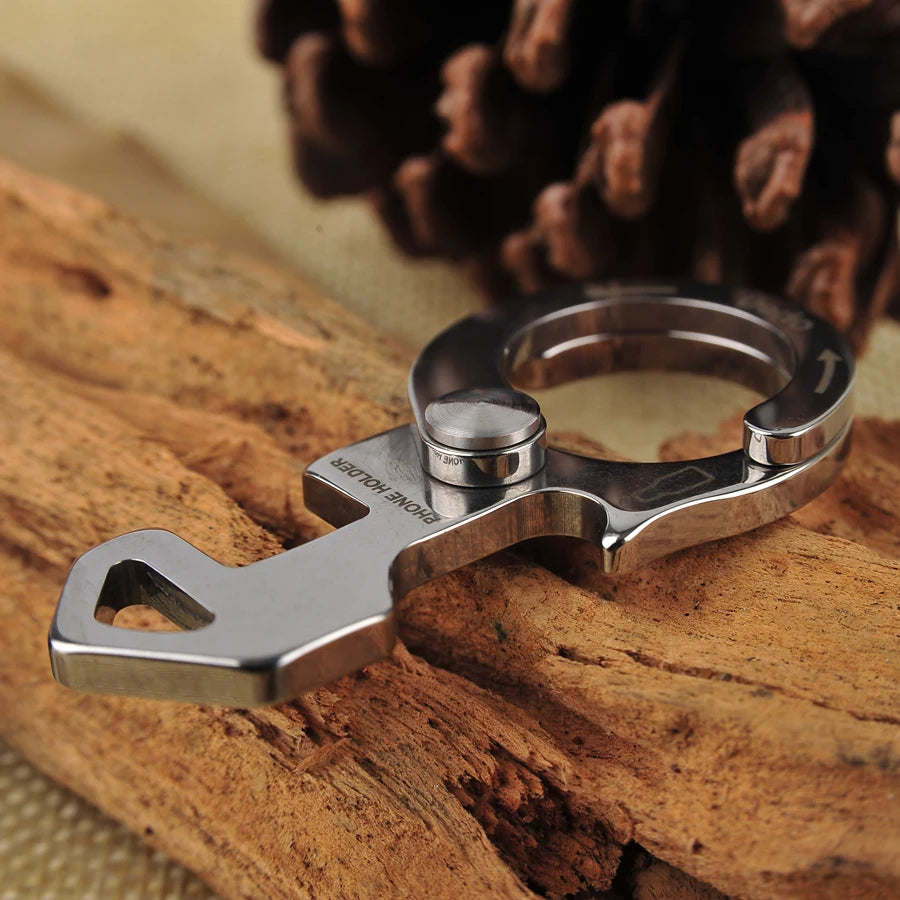 EDC.1991 420 Stainless Steel Carabiner Bottle Opener Keychain EDC Gear Outdoor Hiking Hunting Camping Survival Emergency Tool