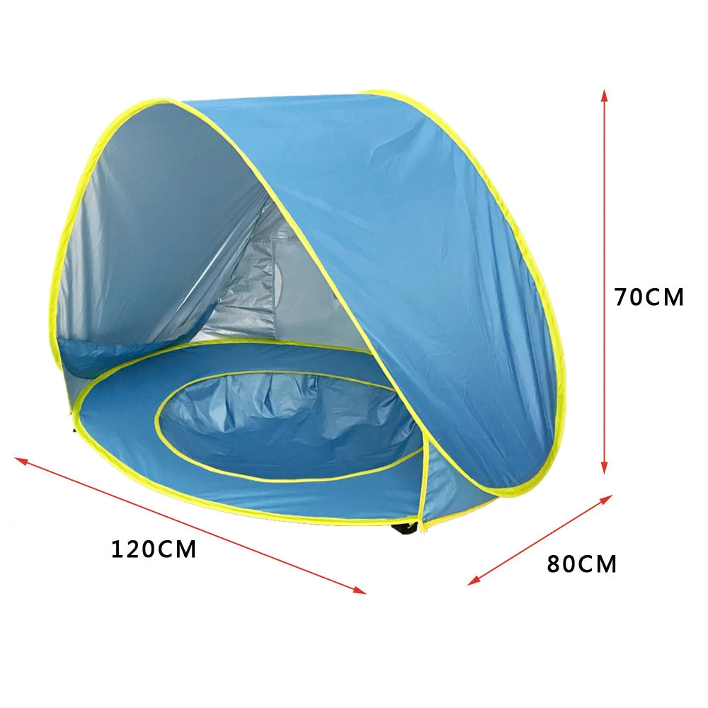 Baby Beach Pool Tent Full-automatic Portable Holiday Tent For Kids Outdoor UV-protetion Camping Sunshad Tent With  Pool