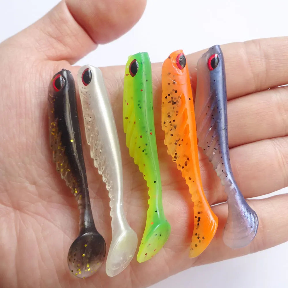 Hexakill 5pcs/lot 7cm 2.9g Worm Soft Lures Artificial Fishing Baits Wobbler Carp Fishing Tackle Shad Silicone