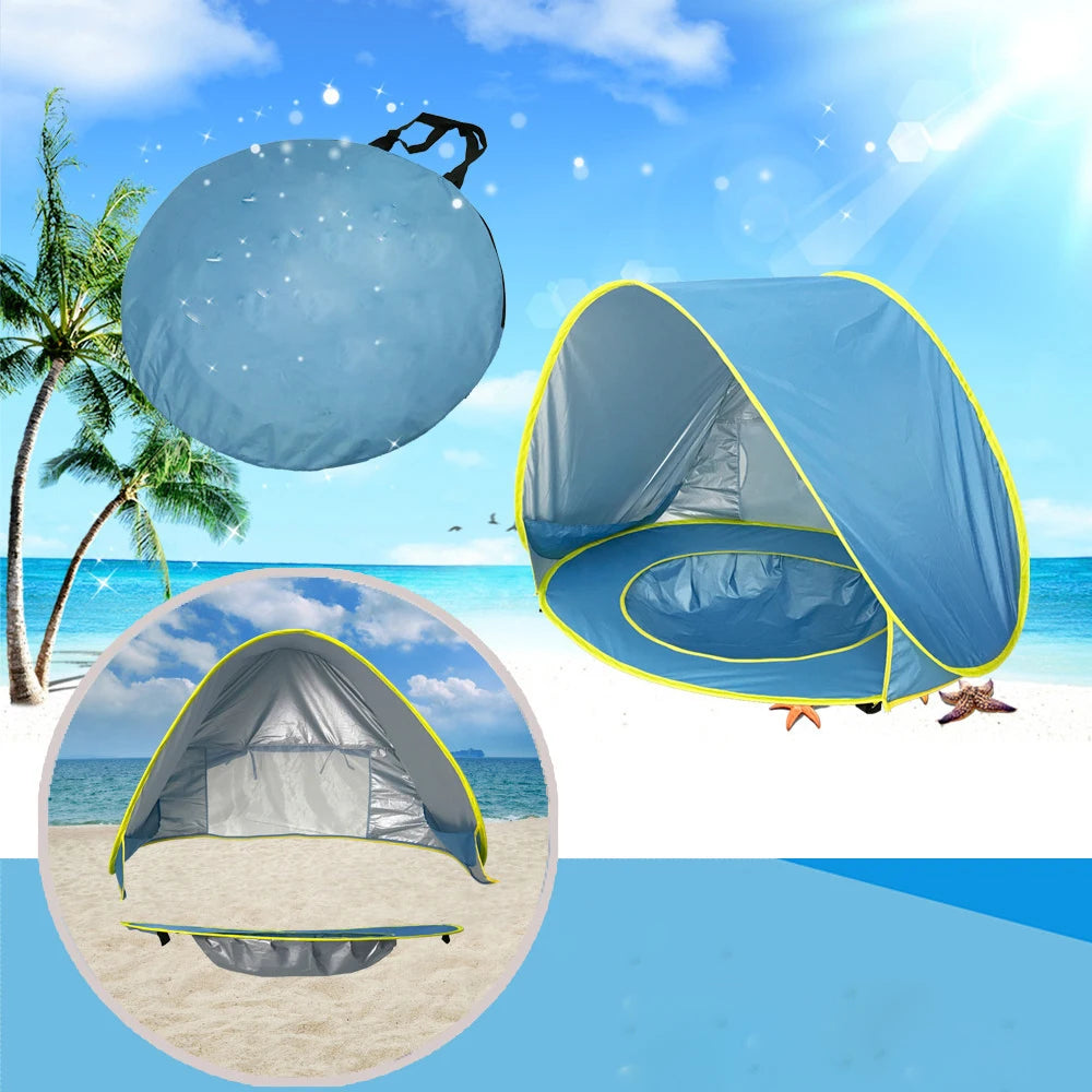 Baby Beach Pool Tent Full-automatic Portable Holiday Tent For Kids Outdoor UV-protetion Camping Sunshad Tent With  Pool