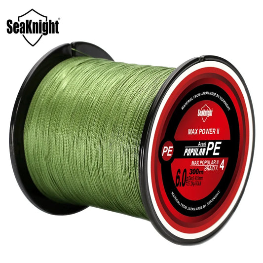 SeaKnight TriPoseidon 300M  PE Fishing Line 4 Strands Braided  8-80LB Multifilament Smooth Fishing Line