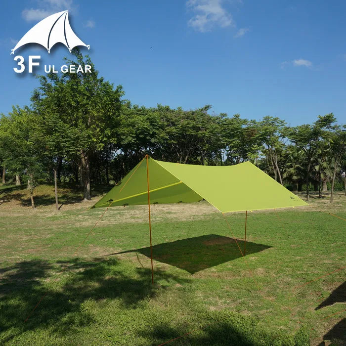3f ul gear tarp 3F UL GEAR Tarps 15D Silicon Tarpe Ultralight Sun Shelter Beach Tent P – Wagon Vibes