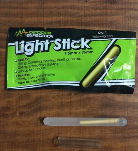50PCS/50Bag 7.5mm*75mm Green Night Fishing Light LED Fluorescent Dark Glow Sticks loat Rod Lights Dark Glow Stick for Fishing