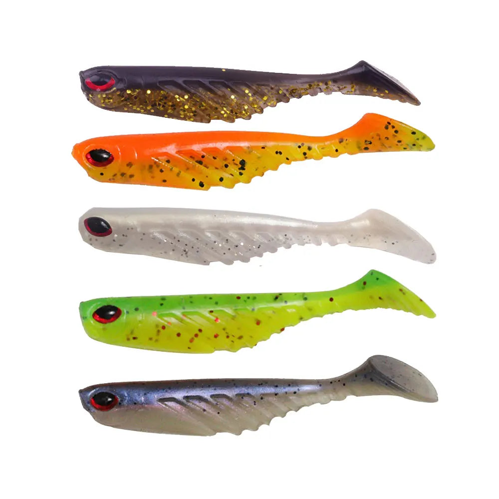 Hexakill 5pcs/lot 7cm 2.9g Worm Soft Lures Artificial Fishing Baits Wobbler Carp Fishing Tackle Shad Silicone