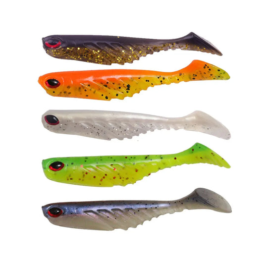Hexakill 5pcs/lot 7cm 2.9g Worm Soft Lures Artificial Fishing Baits Wobbler Carp Fishing Tackle Shad Silicone