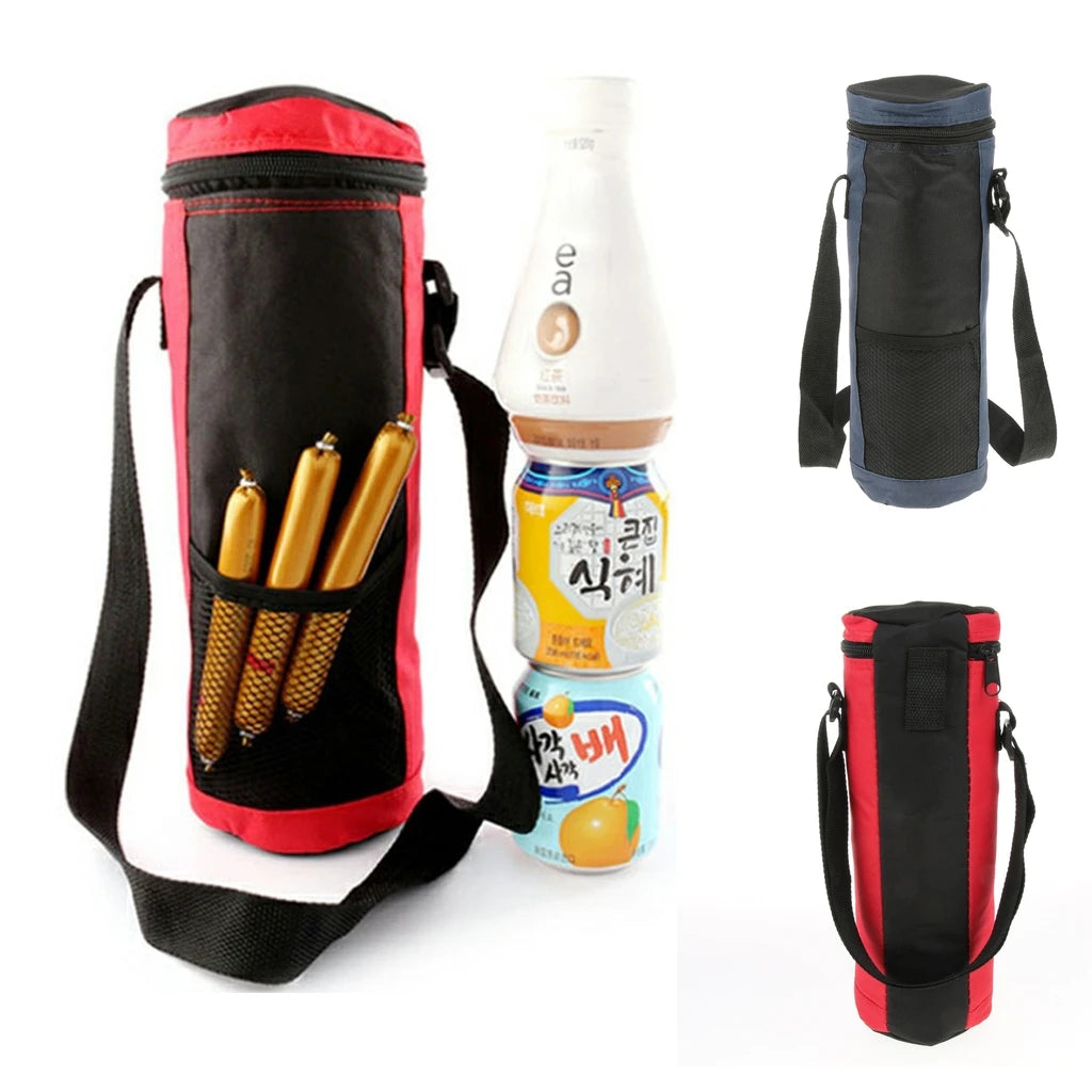 2L Waterproof Water Bottle Cooler Carry Bag Insulated Oxford for Outdoor Camping Hiking Picnic Water Drink Bottle Lunch Pouch