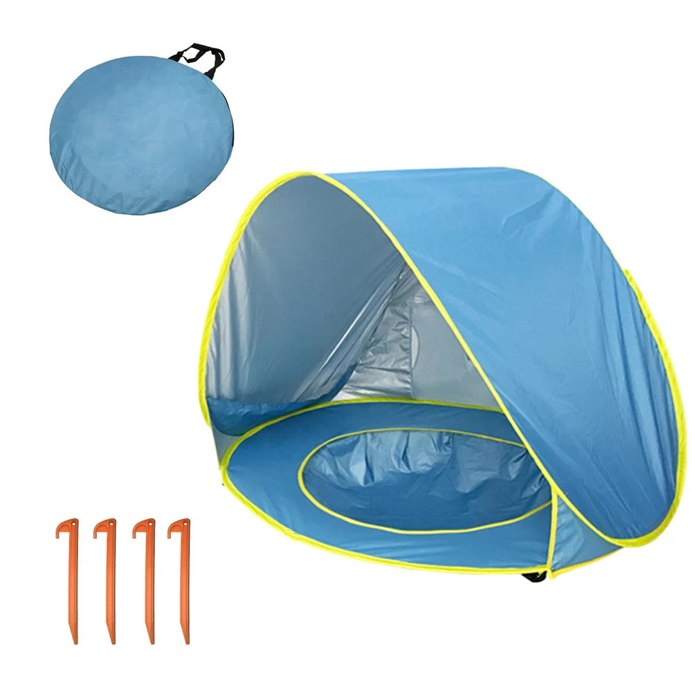 Baby Beach Pool Tent Full-automatic Portable Holiday Tent For Kids Outdoor UV-protetion Camping Sunshad Tent With  Pool