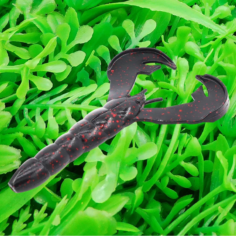 KESFISHING Soft Isca Artificial Bait Agent Rage Tail Craw 4 inch Crawfish Add Salt Pesca Bass Fishing Lure Tackle Salts
